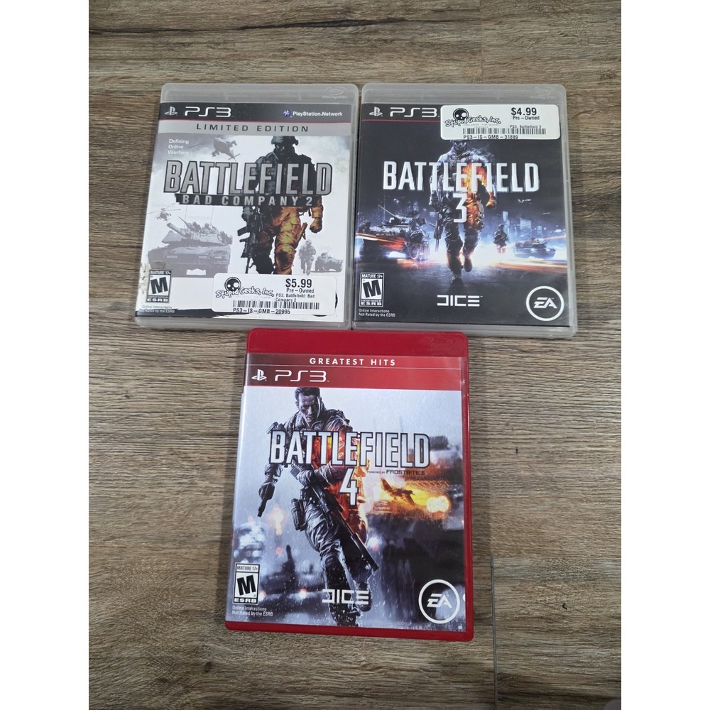 Battlefield 2 3 4 Playstation 3 PS3 Game Bundle Lot Some W/ Manuals